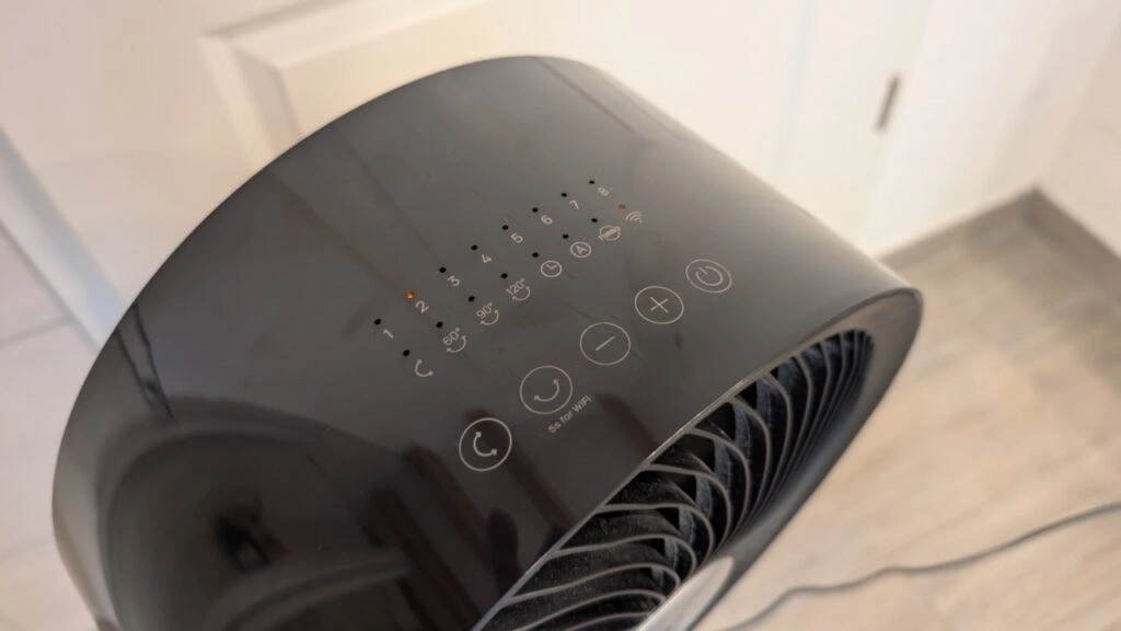 DREO TurboPoly 513S: Bedienfeld mit Touch-Tasten