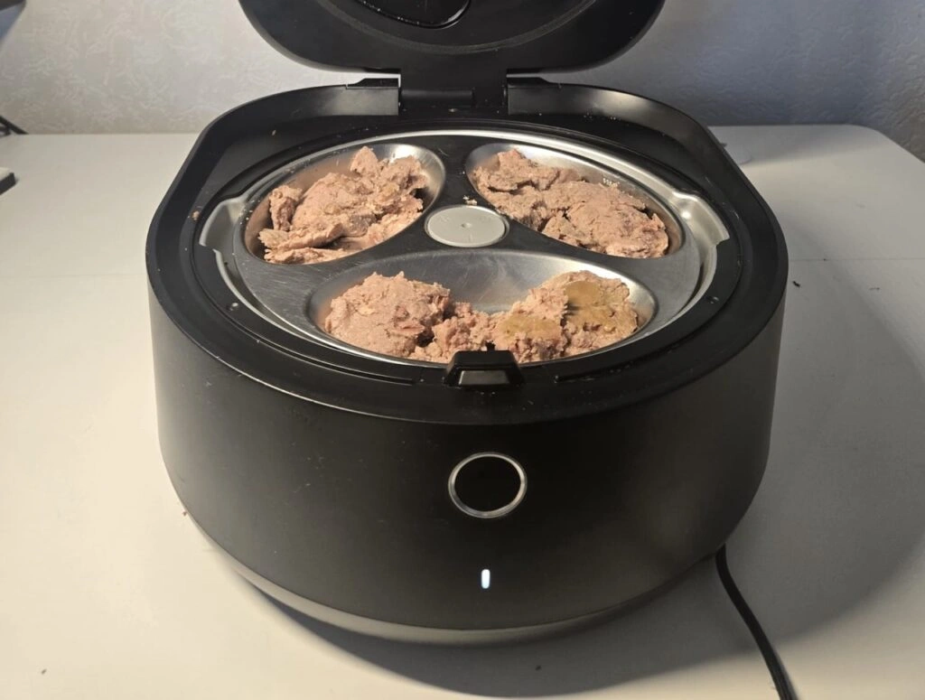 Befüllte Portionen in drei Kammern