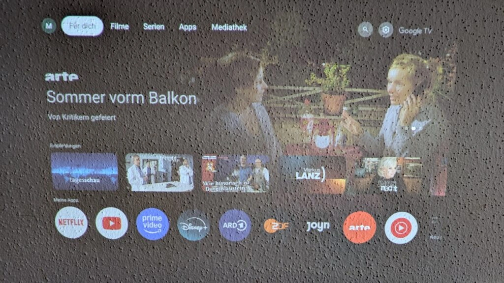 XGIMI MoGo 4: Übersichtliche Google-TV-Oberfläche