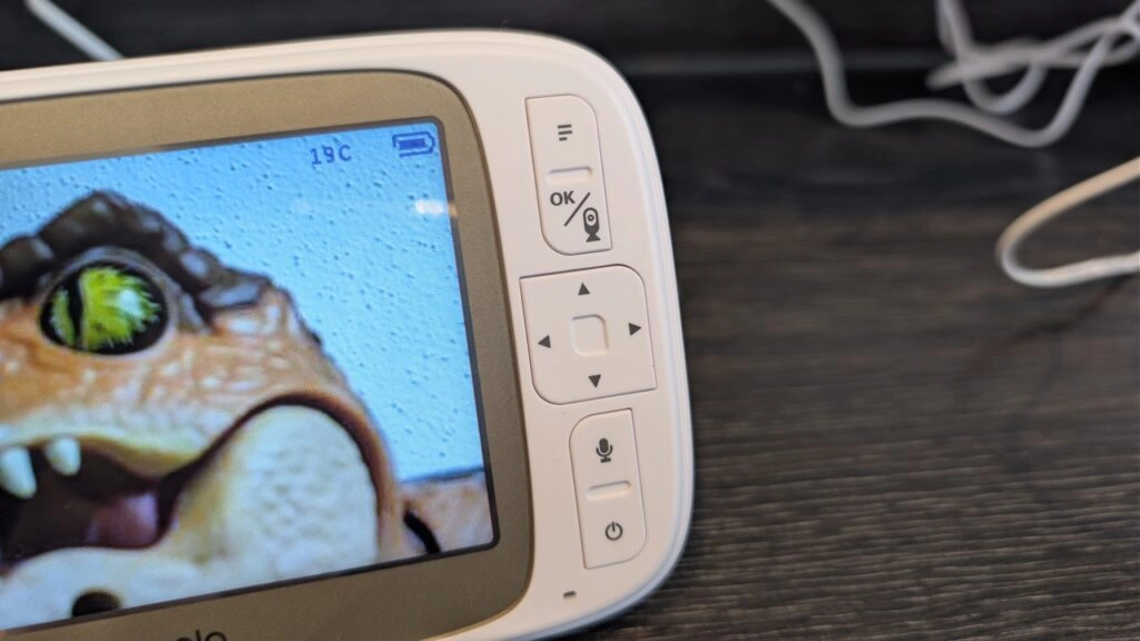„Motorola VM85 Connect“: „Bedientasten der Elterneinheit in der Detailansicht“