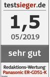 Testsiegel Panasonic ER-GD51-K