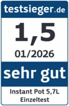 Testsiegel Instant Pot Multikocher 5,7L