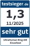 Testsiegel UltraHuman Ring AIR