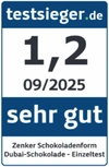 Testsiegel Zenker Schokoladenform Dubai-Schokolade, Silikon, 2 Stück