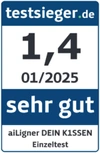 Testsiegel aiLigner DEIN K1SSEN