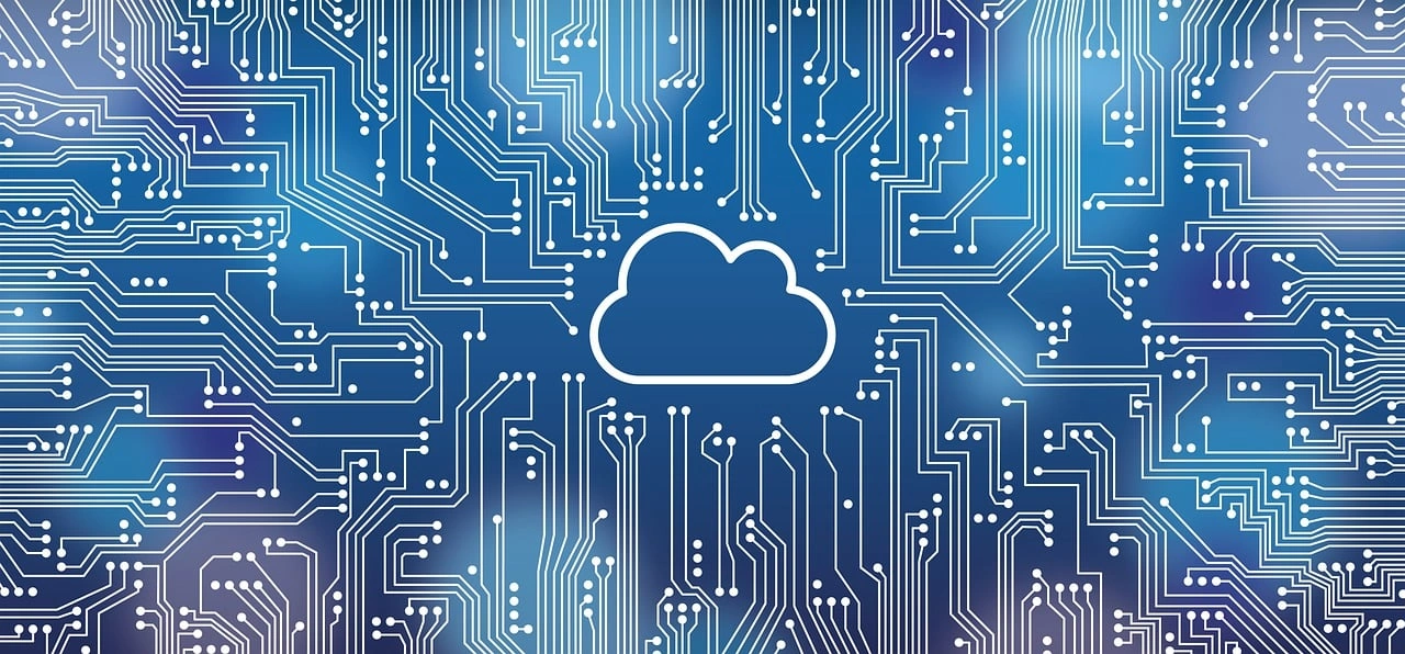 Nahaufnahme eines digitalen Cloud-Symbols