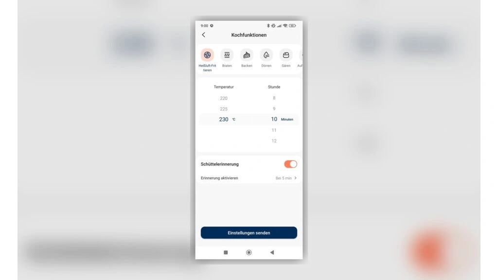 COSORI ICONIC Single: VeSync-App mit Programmeinstellungen