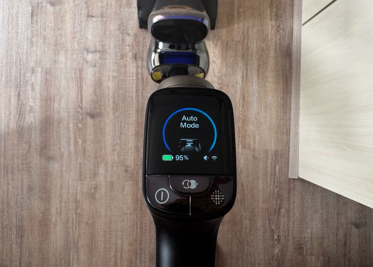 Tineco Floor One S9 Artist Steam Pro: Display im Auto-Modus
