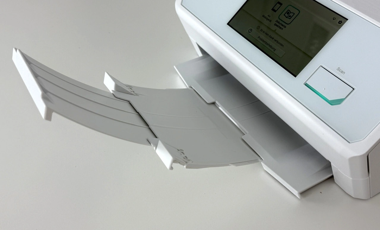 Ricoh ScanSnap iX2500: ausgezogene Papierablage