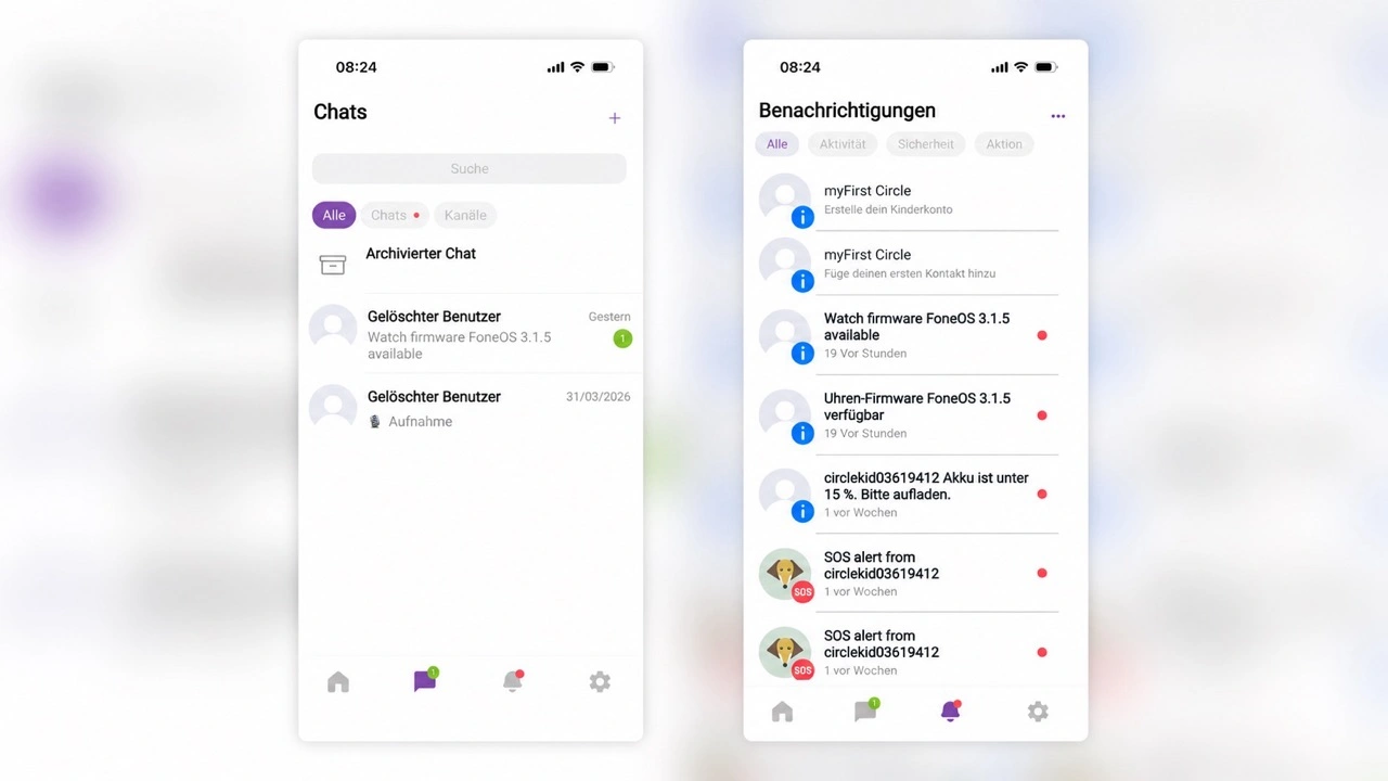 myFirst Fone S4: myFirst-Circle-App mit Chats und Benachrichtigungen