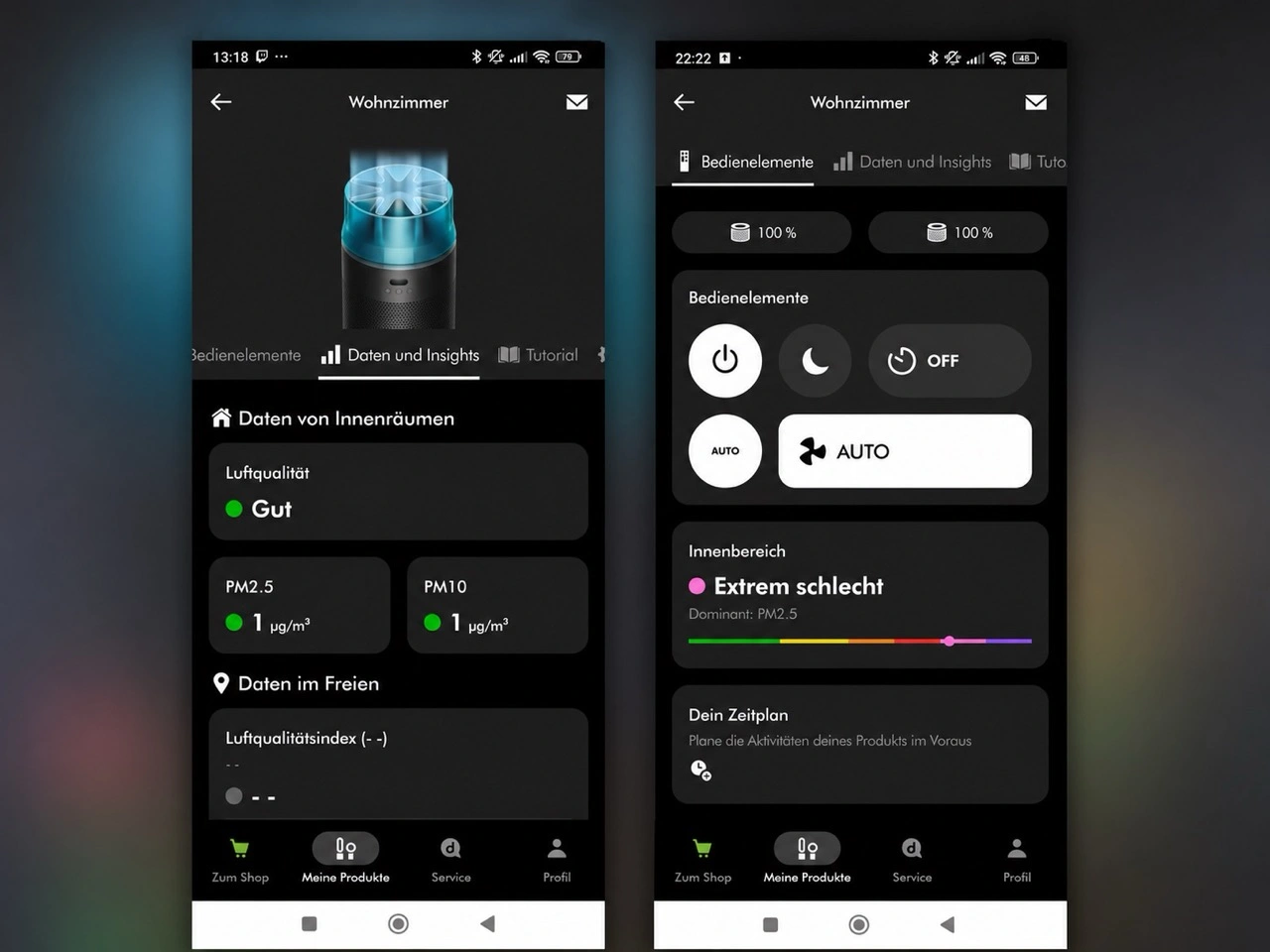 Dyson HushJet Purifier Compact: MyDyson-App mit Luftqualitätsdaten