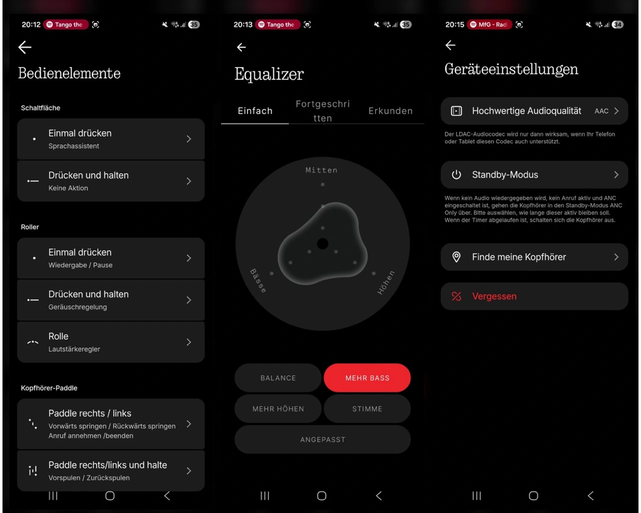 Nothing Headphone (a): App mit Bedienung und Equalizer