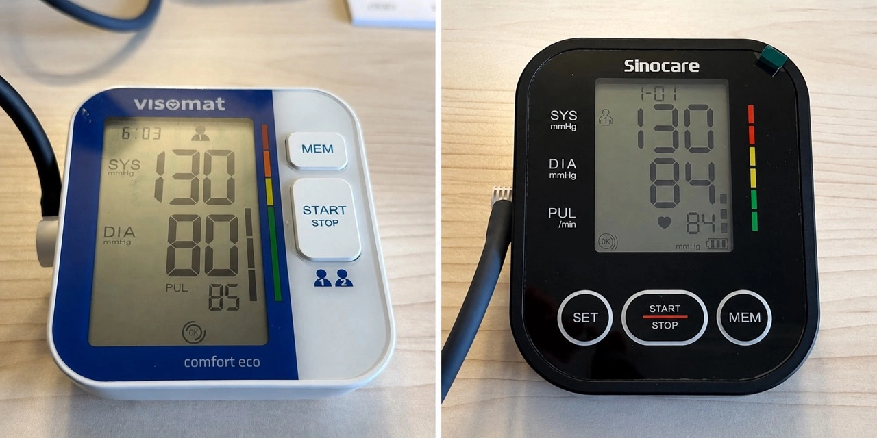 Sinocare ARM-30E+: Vergleich mit unserem Referenzgerät
