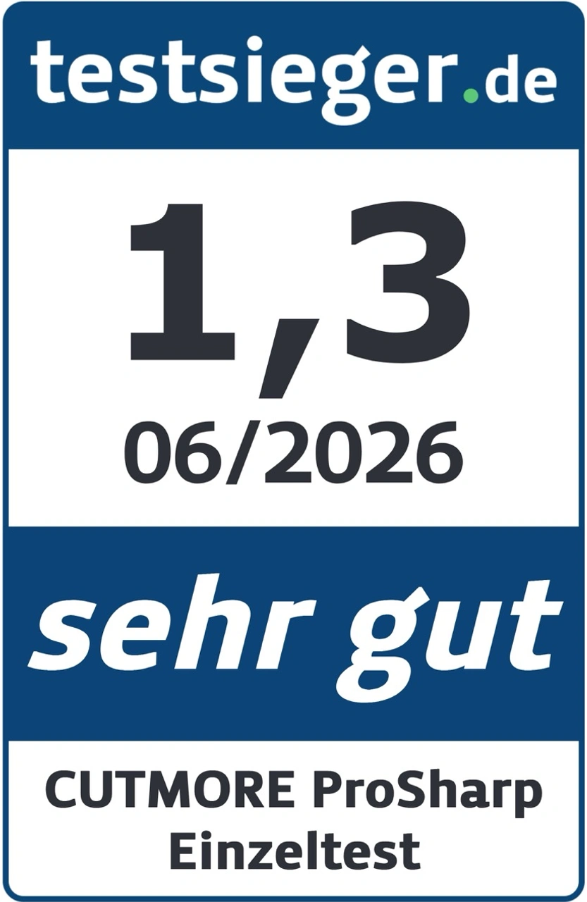 Testsiegel CUTMORE ProSharp