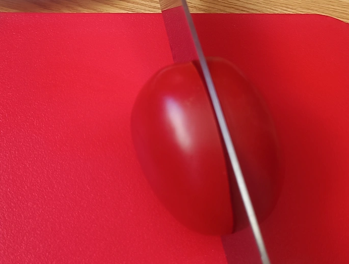 CUTMORE OneSharp 5-in-1: Tomatentest nach dem Schärfen