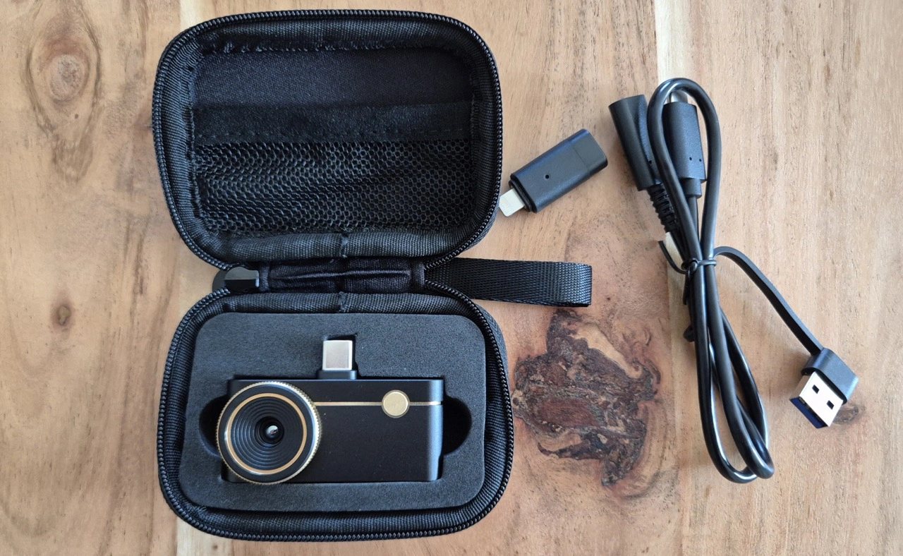 Thermal Master P3 Wärmebildkamera: Lieferumfang mit Case, Adapter und Kabel