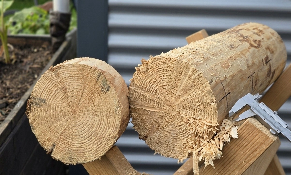 Einhell GP-LC 36/40 Li BL: gesägte Holzstücke im Test