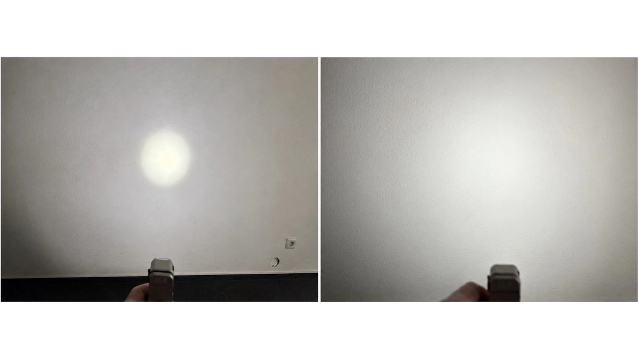 Olight Oclip Pro: Spot- und Flutlicht im Wandtest