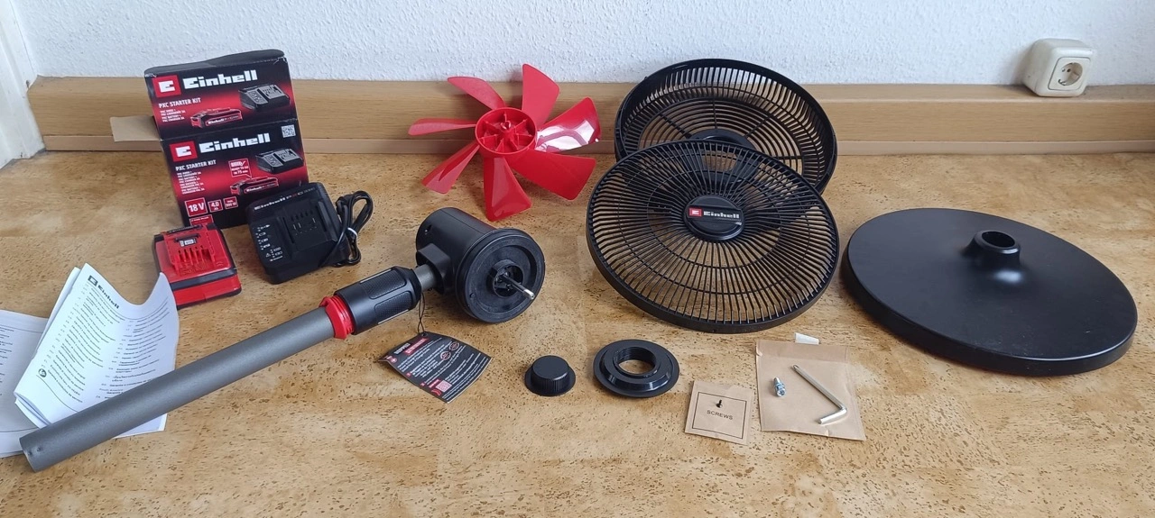 Einhell GE-CF 18/320 P Li-Solo: Lieferumfang mit separatem Akku und Ladegerät