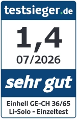Testsiegel Einhell Akku-Heckenschere GE-CH 36-65 Li-Solo
