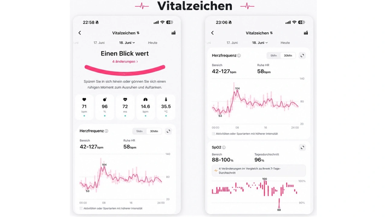 RingConn Gen 3: Vitalzeichen in der App