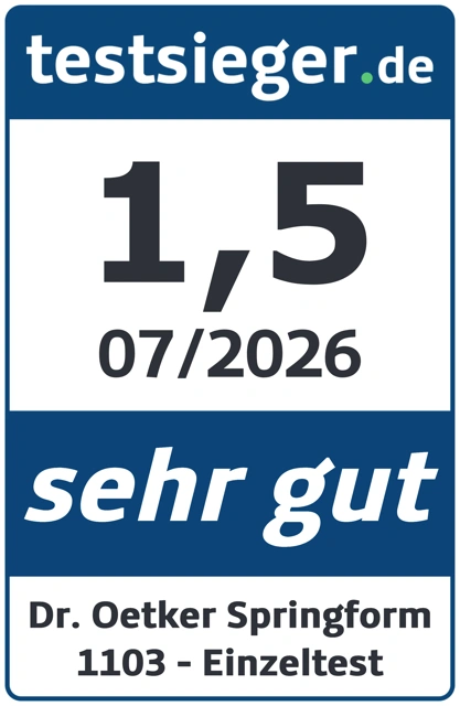 Testsiegel Dr. Oetker Springform Back-Liebe Emaille 1103