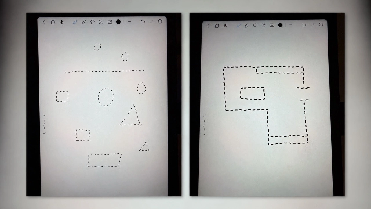 HUION Note E: Linien- und Skizzentest