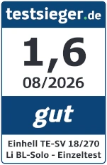 Testsiegel Einhell TE-SV 18/270 Li BL-Solo
