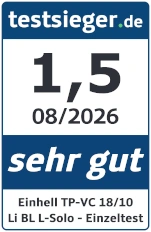 Testsiegel Einhell Akku-Nass-Trockensauger TP-VC 18/10 Li BL
