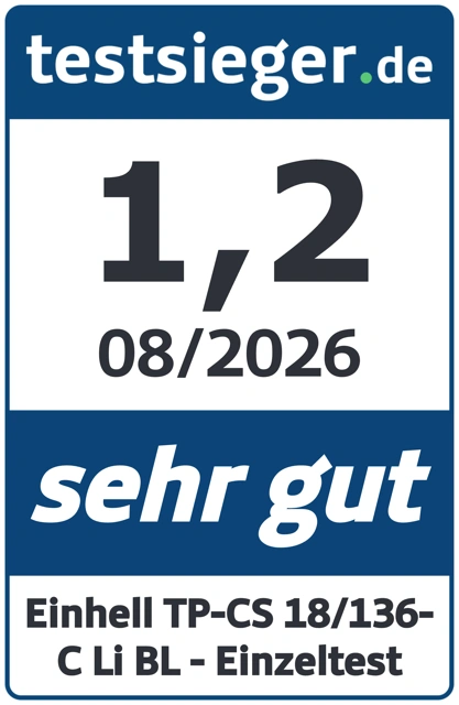 Testsiegel Einhell TP-CS 18/136-C Li BL