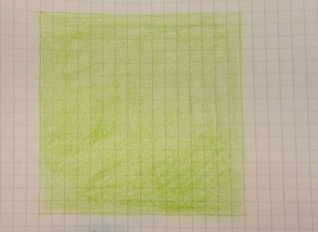 LIEBERGE Buntstifte in Profi-Nylon-Etui | 72 Farben: Flächentest mit Apfelgrün