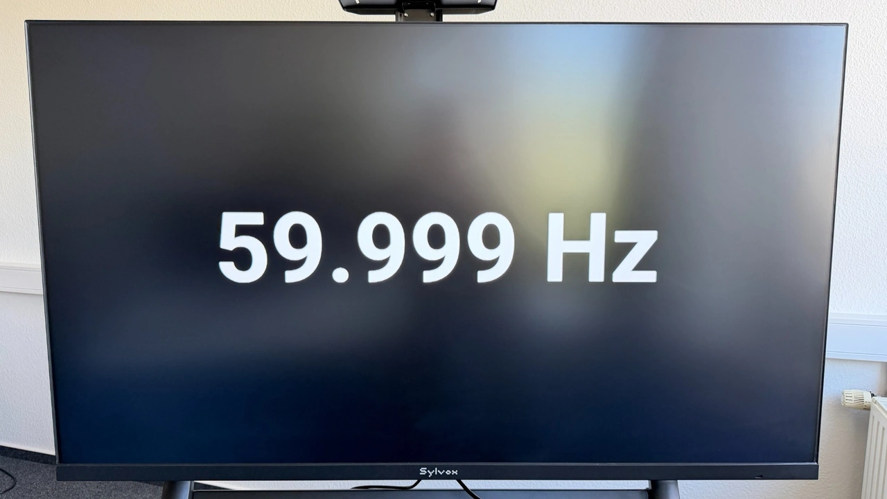Sylvox Frameless Pro: TestUFO-Messung mit 59,999 Hertz