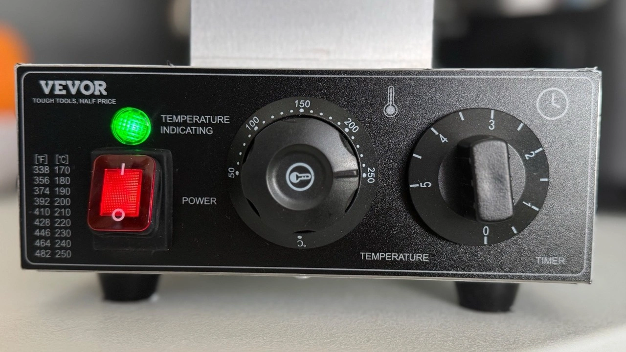VEVOR SC-X30: Bedienfeld mit Temperaturregler und Timer