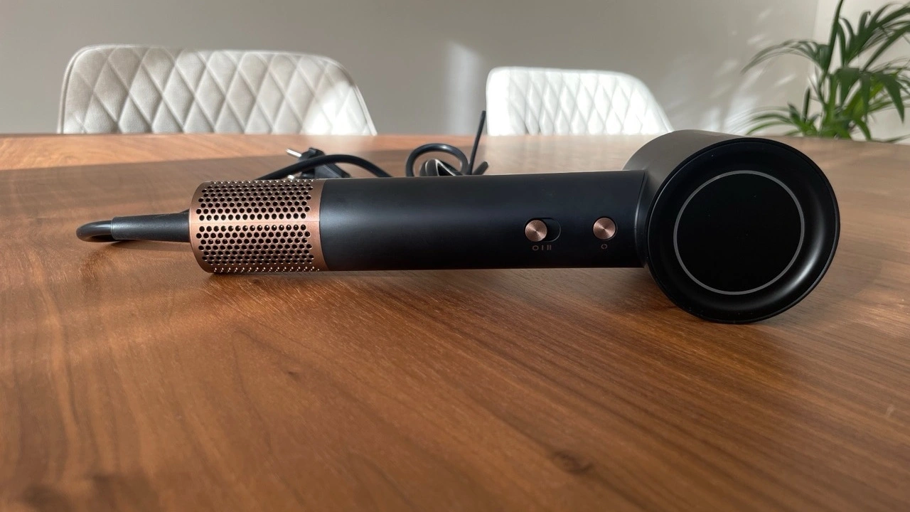 Princess Hair Dryer Pro: schwarzer Haartrockner in seitlicher Gesamtansicht