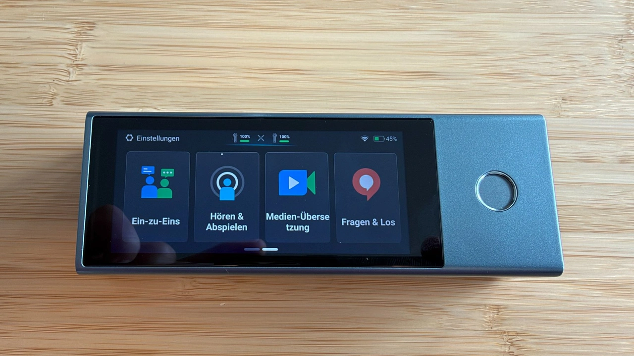 Timekettle X1 Meeting: Touch-Display mit Ein-zu-eins- und Medienübersetzung