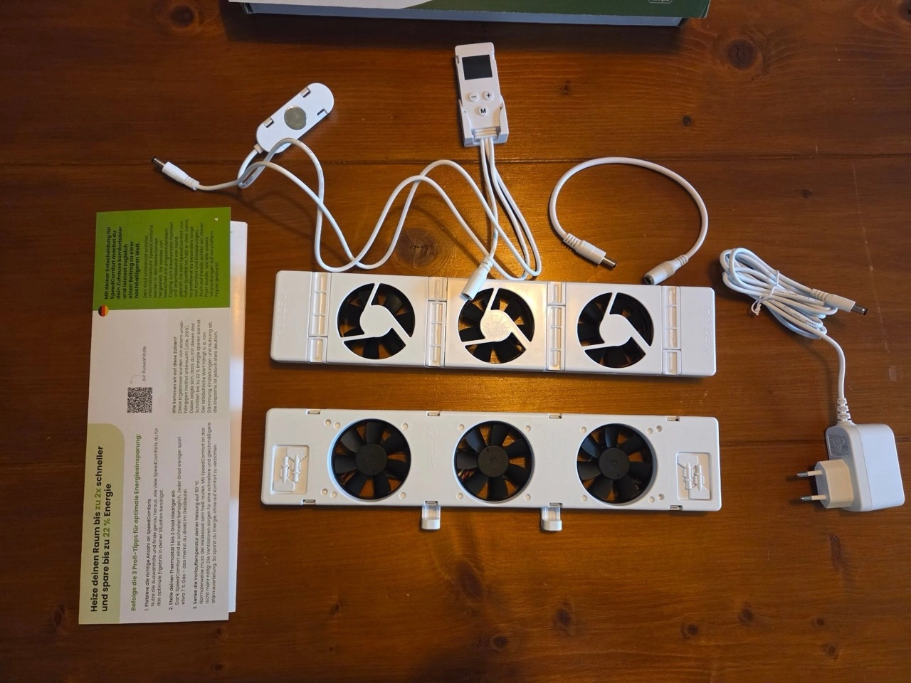 SpeedComfort Duo-Set mit Control Sensor mit zwei Lüftermodulen, Steuerung und Zubehör