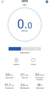 Odys NEO e100 Screenshot der Odys App