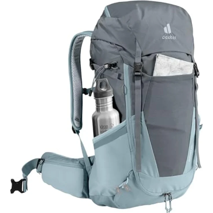 Deuter Futura Wanderrucksack, Aircomfort System, Active Comfort Fit, große Frontöffnung, grau – Bild 4