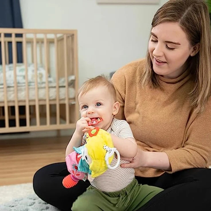 Lamaze - Meine Freundin Olivia, Kuscheltier mit rasselnder Blumenhand – Bild 3