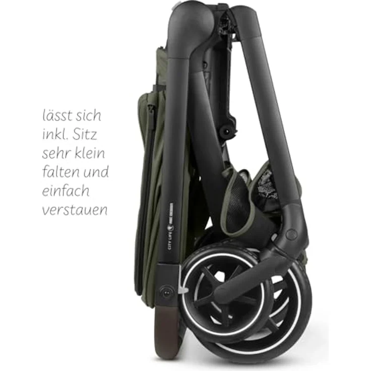 ABC Design City Life 2in1 Kombikinderwagen Set mit Tragewanne, kompakt für die Stadt, robuste Reifen, Farbe Avocado – Bild 14
