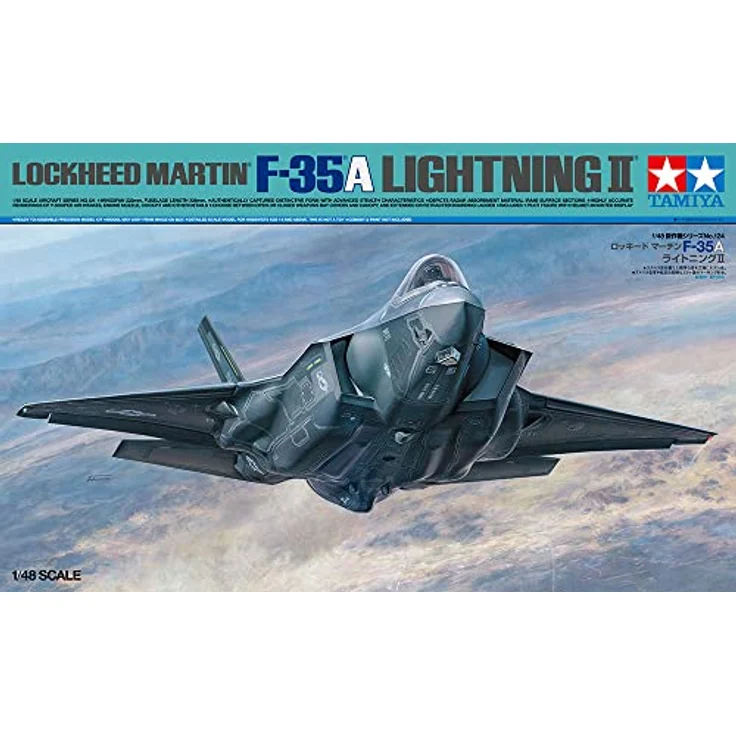 TAMIYA 61124 1:48 US F-35A Lightning II - originalgetreue Nachbildung, Plastik Bausatz, Basteln, Modellbausatz, Zusammenbauen, unlackiert, Mehrfarbig, Mittel – Bild 2