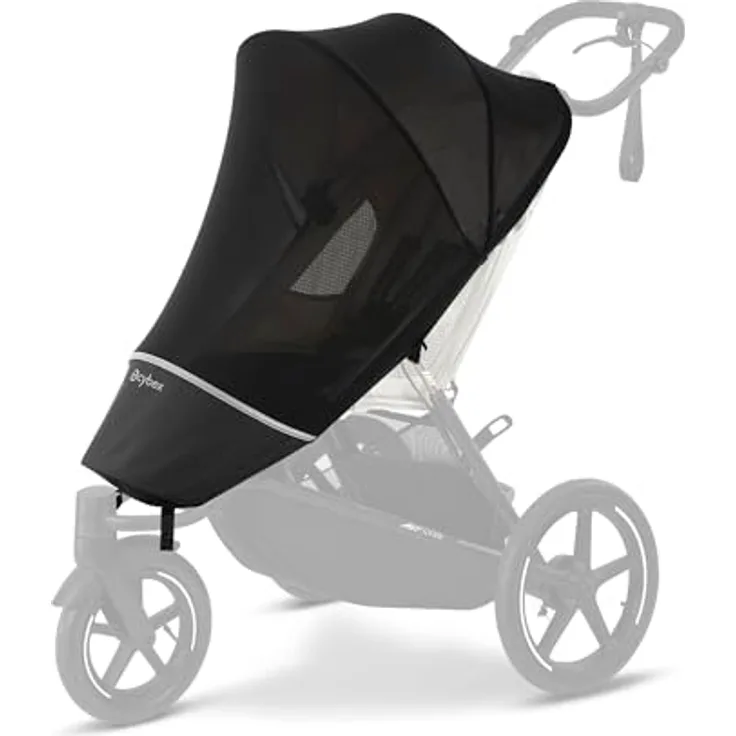 Cybex Gold Insektennetz für Kinderwagen AVI SPIN, Schwarz, atmungsaktiv mit reflektierenden Elementen und einfachem Überziehen