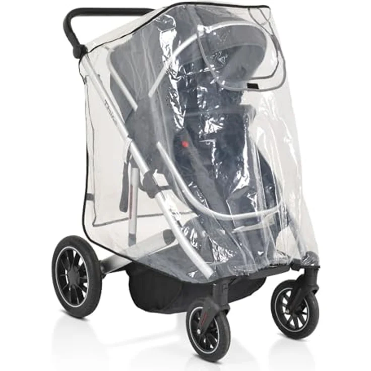 Moni Kinderwagen-Regenschutz Bimbro universal, Belüftungslöcher, für Einsitzer, Farbe:transparent – Bild 2