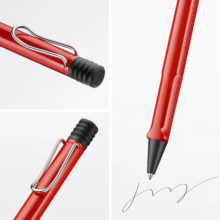 LAMY Füllfederhalter Kugelschreiber safari rot Schreibfarbe blau – Bild 2