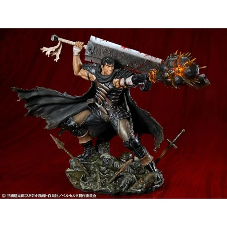 Medicos Entertainment Guts Black Swordsman Ver. Statue, 26,5 cm, Berserk, 1/7 Maßstab, detailgetreu gefertigt – Bild 2