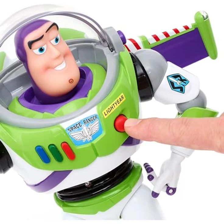 Disney Store Official - Pixars Toy Story - Buzz Lightyear Actionfigur - Interaktive sprechende Figur - 36 cm/14" - Over 15 englische Sätze - Interagiert mit anderen Charakteren - Ab 3 Jahren – Bild 5
