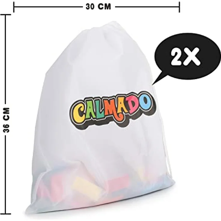calmado - Domino Spiel 1000 teilig Dominosteine aus Holz, Spielzeug ab 3 Jahre - Bausätze für Kinder - Domino Giga Edition im Set + Tasche + Anleitung + Accessoires – Bild 5