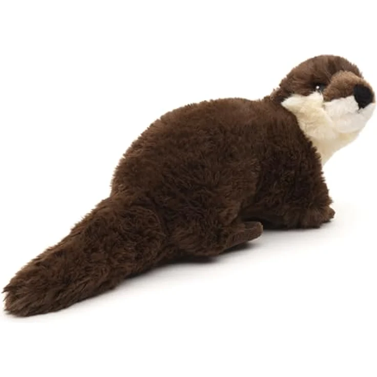 Uni-Toys Eco-Line Plüsch-Otter, stehend, 25 cm, 100% recyceltes Material, naturgetreues Design, gestickte Augen – Bild 3
