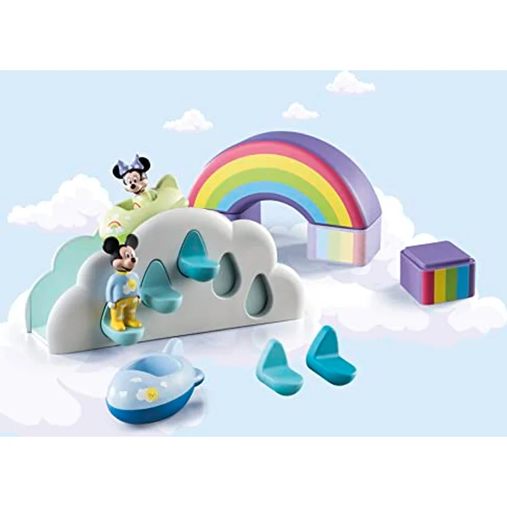 PLAYMOBIL 71319 1.2.3 & Disney: Mickys Minnies Wolkenhaus Spielset mit kreativen Kombinationsmöglichkeiten, Mehrfarbig – Bild 10