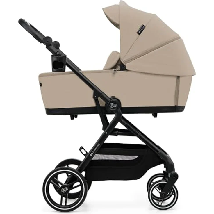 Kinderkraft YOXI 2-in-1 Kinderwagen, buggy von Geburt bis 22 kg, Beige, Einfach Zusammenklappe, großes Verdeck, Undurchdringlichen Rädern, Wasserdichten Verdeck, UPF50+, Korb bis zu 5 kg – Bild 4